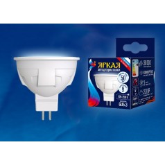 Лампочка светодиодная  LED-JCDR 6W/NW/GU5.3/FR PLP01WH картон