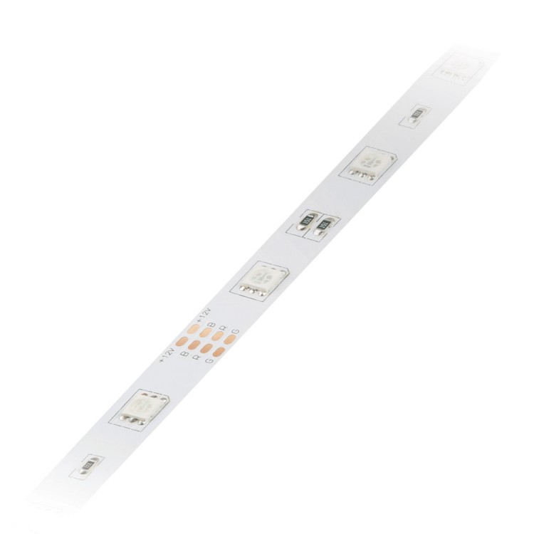 Светодиодная лента  ULS-Q210 5050-30LED/m-10mm-IP20-DC12V-7,2W/m-5M-RGB катушка в герметичной упаковке