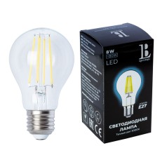 Лампочка светодиодная филаментная  E27-8W-A60-WW-filament_lb