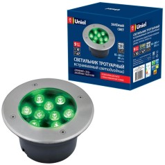 Встраиваемый светильник уличный  ULU-B12A-9W/GREEN IP67 GREY