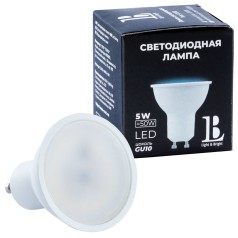 Лампочка светодиодная  GU10-5W-MR16-3000K_lb