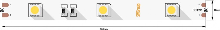 Светодиодная лента  SWG530-12-7.2-W
